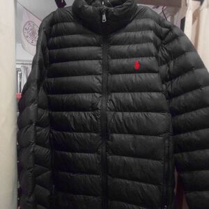 Polo Ralph Lauren Black Puffer Jacket with Red Logo